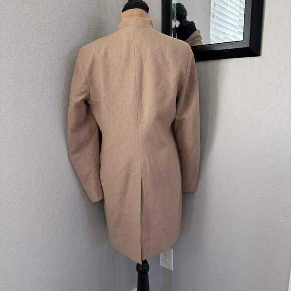 ALL SAINTS Lyla Camel Tan Wool Blend Coat Sz 8 - Picture 5 of 15